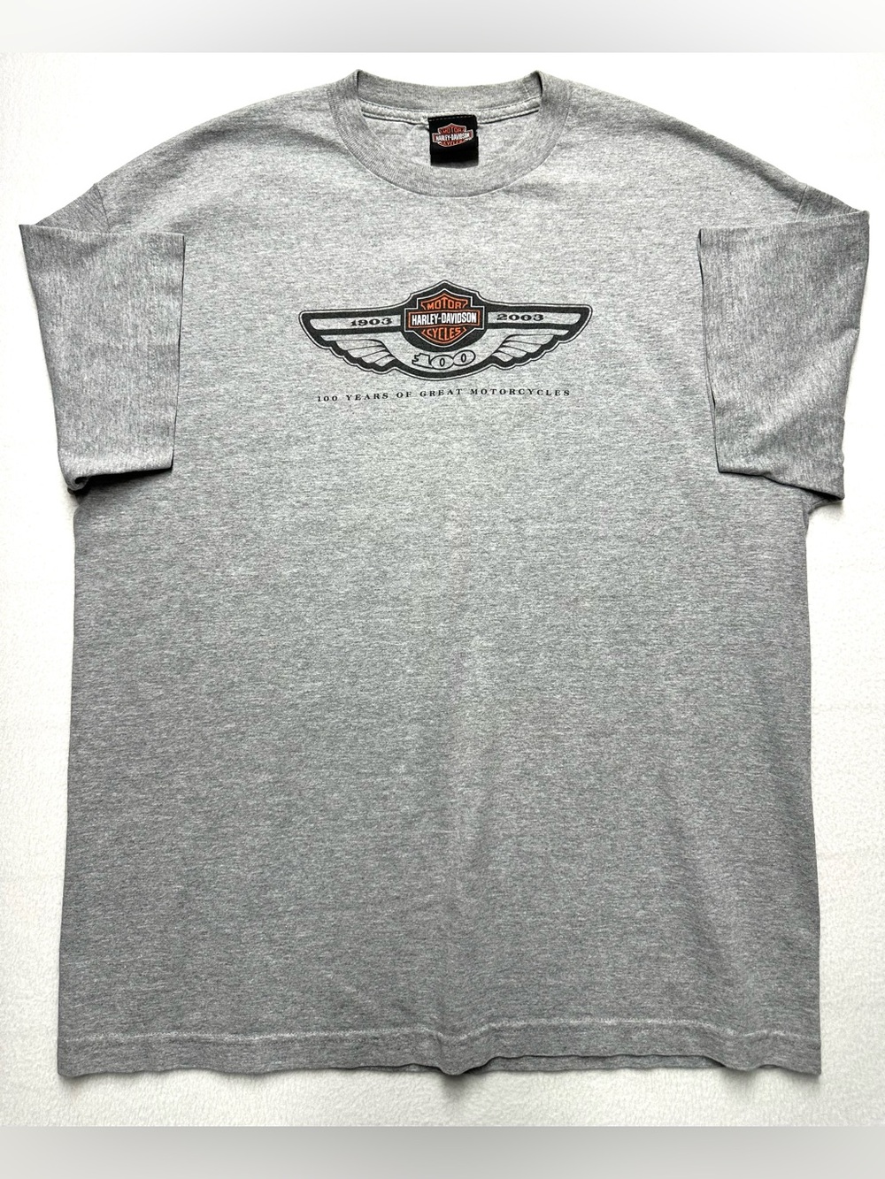 Harley-Davidson 100th Anniversary 2003 The Ride Home T-Shirt Gray XL